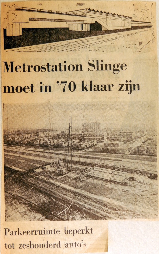 19680410 Metrostation Slinge in 1970 klaar