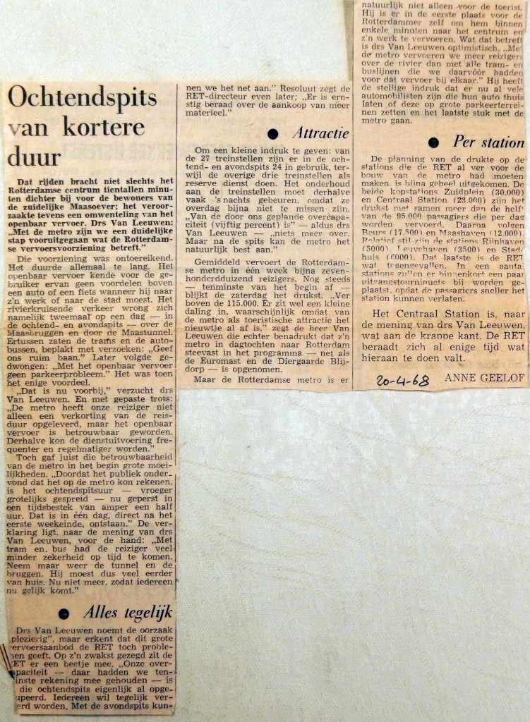 19680420 Ochtendspits van kortere duur