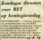 19680426 Zondagse diensten RET op Koninginnedag