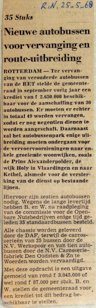 19680525 Nieuwe autobussen voor vervanging en uitbreiding (RN)