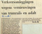 19680612 Verkeersomleggingen wegens nieuwe tramrails en asfalt