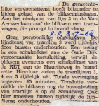 19680703 Blikseminslag bij de RET (Parool)