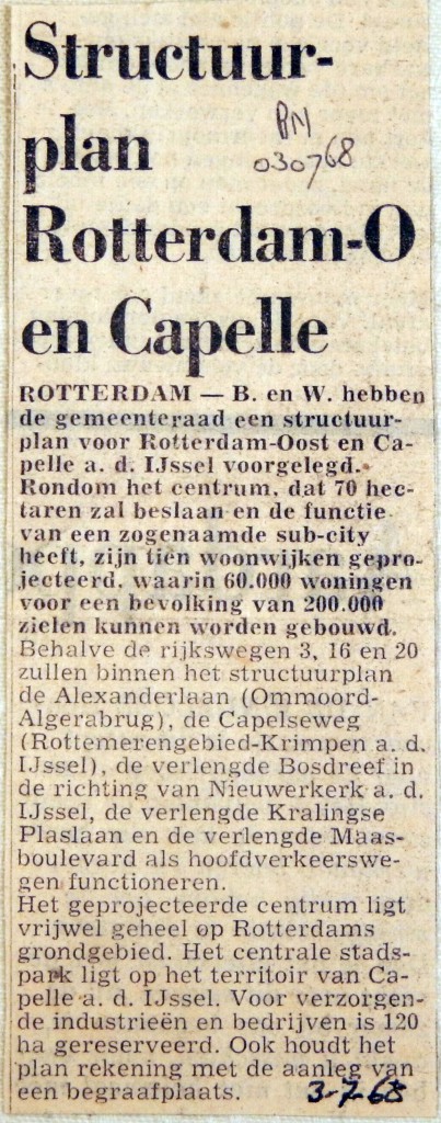 19680703 Structuurplan Rotterdam Oost-Capelle (RN)