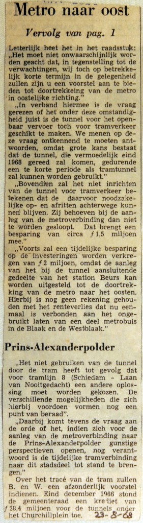 19680823 Metro naar Oost