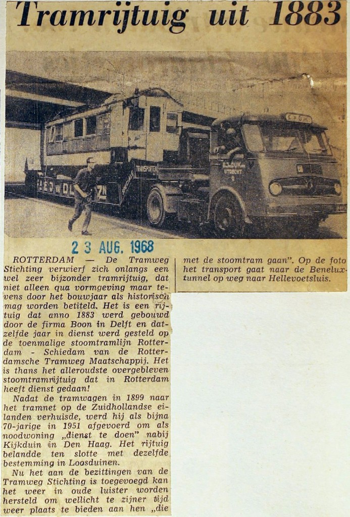 19680823 Tramrijtuig uit 1883.