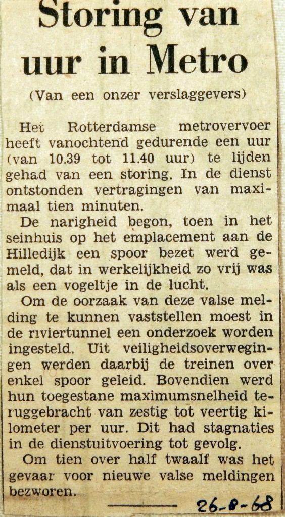 19680826 Storing van uur in metro