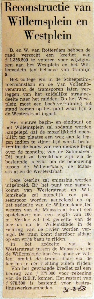 19680831 Reconstructie Willemsplein en Westplein