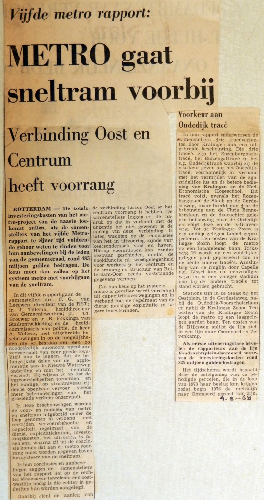 19680904 Metro gaat sneltram voorbij