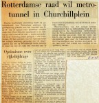 19680906 Rotterdamse raad wil metrotunnel in Churchillplein