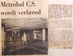 19680918 Metro-hal CS wordt verbreed