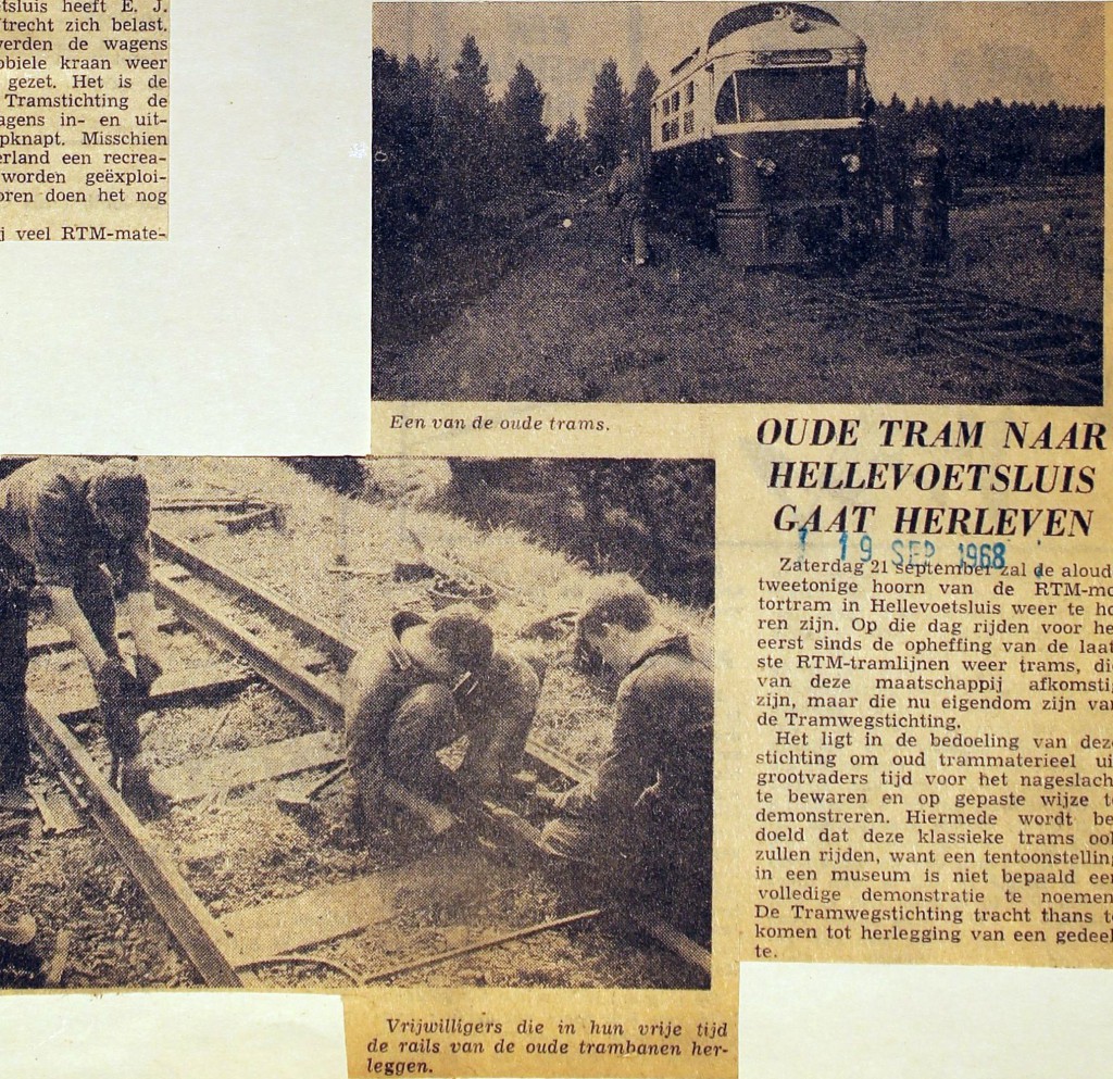 19680919 Oude tram gaat herleven.