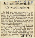 19680928 Hal van metrostation CS wordt ruimer (NRC)