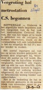 19680928 Vergroting hal metro-CS begonnen