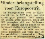 19681001 Minder belangstelling voor Europoortrit