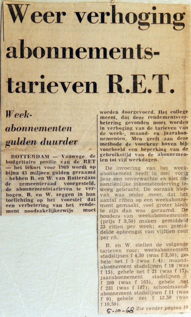 19681005 Weer verhoging abonnementstarieven