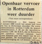 19681019 Openbaar Vervoer in Rotterdam weer duurder