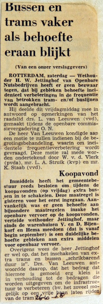 19681026 Bussen en trams vaker als behoefte eraan blijkt