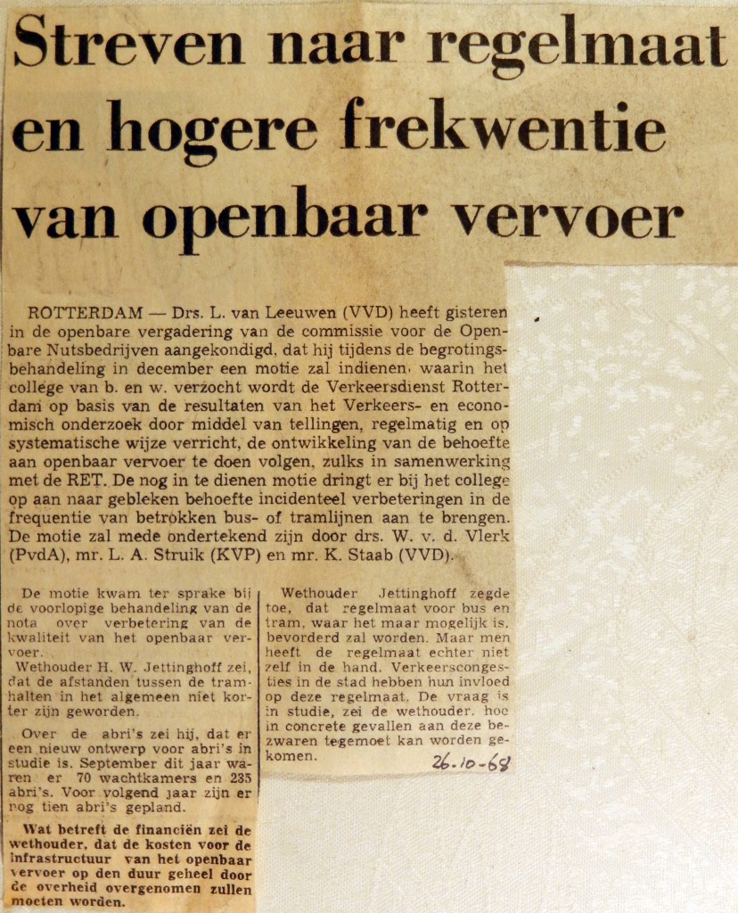 19681026 Streven naar regelmaat en hogere frequentie