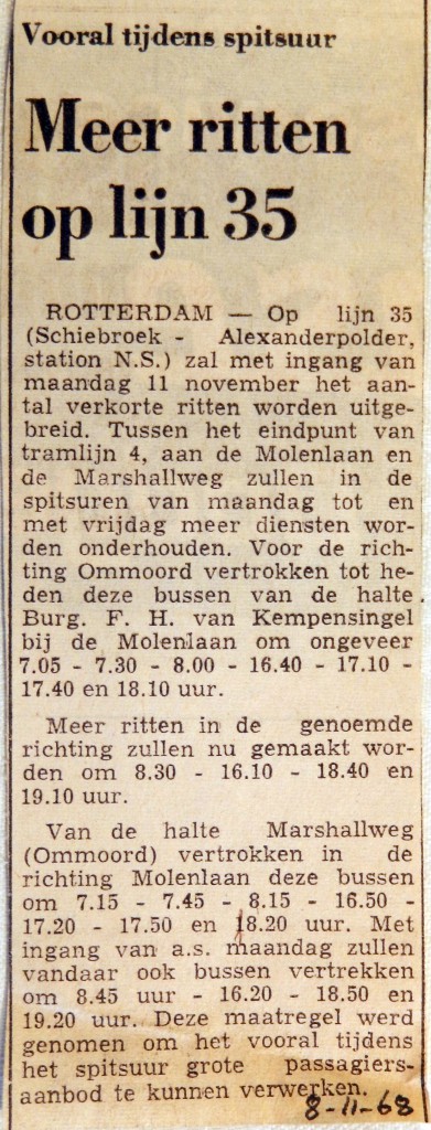 19681108 Meer ritten op lijn 35