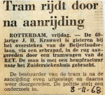 19681108 Tram rijdt door na aanrijding