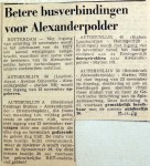 19681119 Betere busverbindingen Alexanderpolder