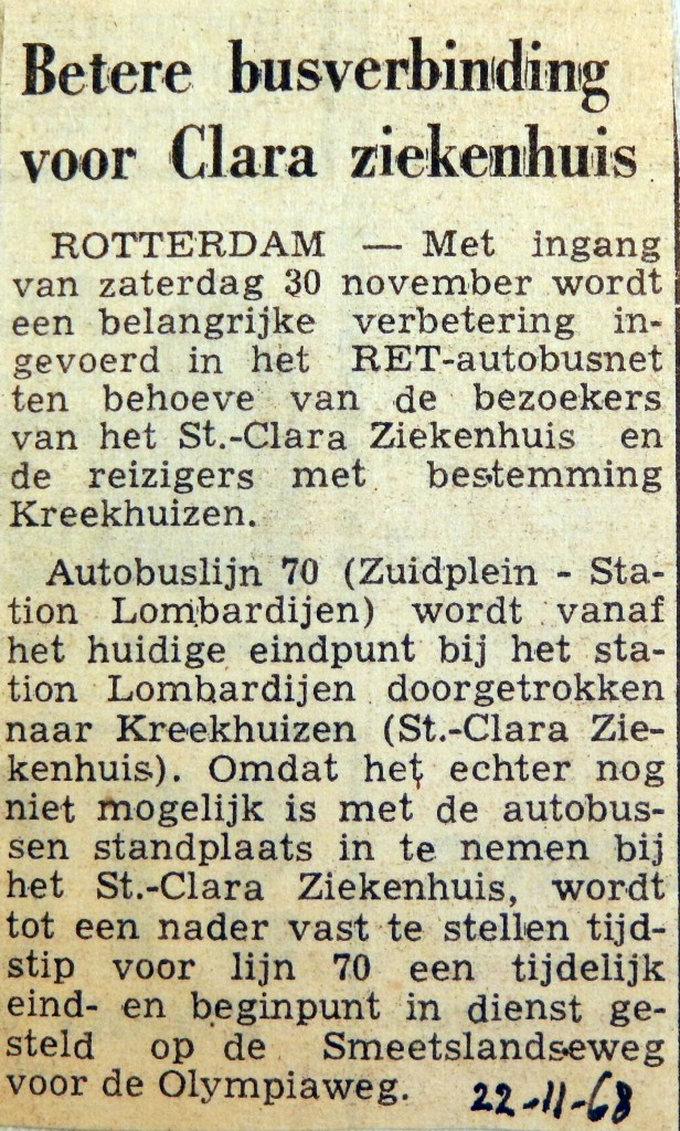 19681122 Betere busverbinding Clara ziekenhuis