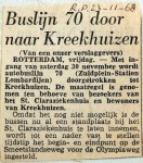 19681123 Buslijn 70 door naar Kreekhuizen