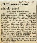 19681123 RET mannenkoor vierde feest (Parool)