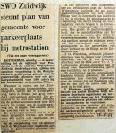 19681123 SWO Zuidwijk steunt plan parkeerplaats