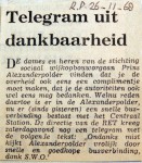 19681126 Telegram uit dankbaarheid (Parool)