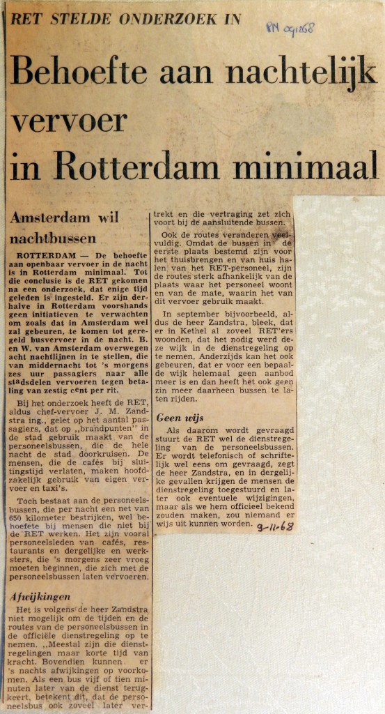 19681209 Behoefte aan nachtelijk vervoer minimaal (RN)