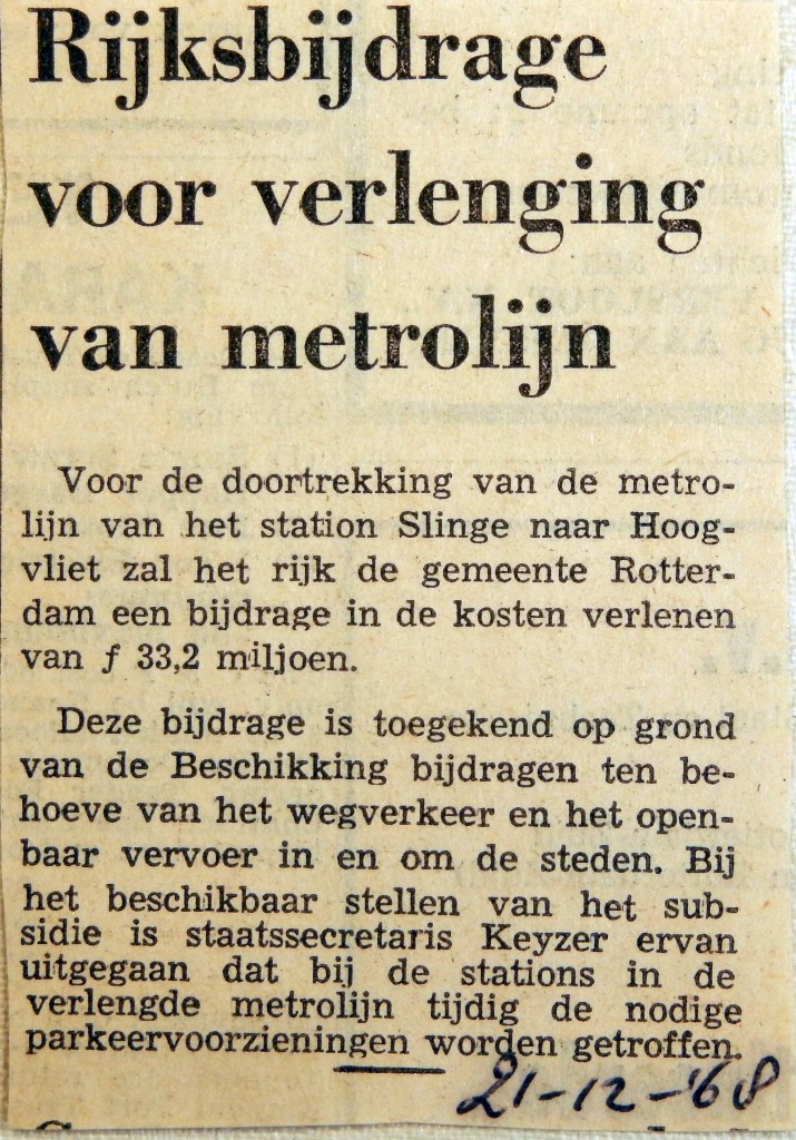 19681221 Rijksbijdrage voor verlenging metrolijn