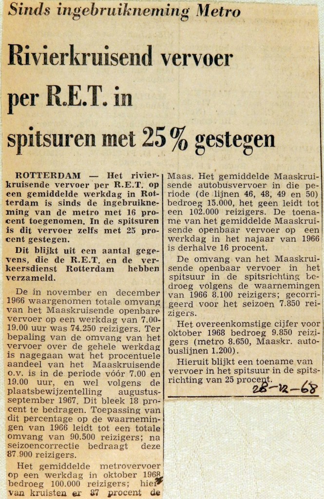 19681228 Rivierkruisend verkeer met 25 pct gestegen