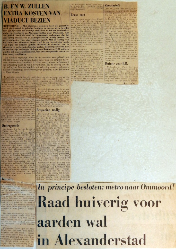 19690103 Raad huiverig voor aarden wal Alexanderstad