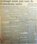 19690107 Geslaagd eerste jaar voor Rotterdamse metro