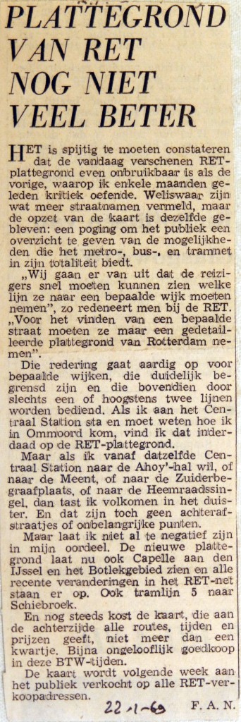 19690122 RET plattegrond nog niet veel beter