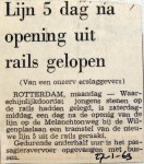 19690127 Lijn 5 dag na opening uit rails gelopen