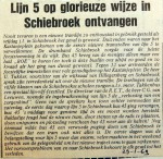 19690129 Lijn 5 glorieus ontvangen in Schiebroek