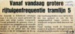 19690205 Grotere frequentie tramlijn 5 (Wijkblad)