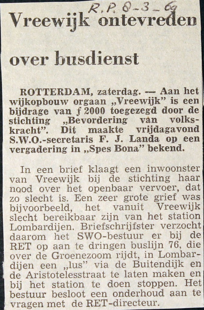 19690308 Vreewijk ontevreden.