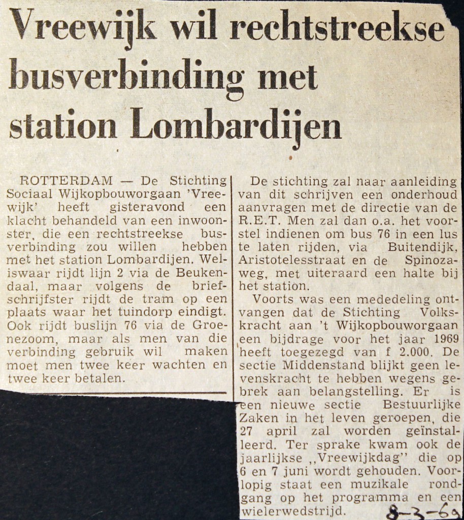 19690308 Vreewijk rechtstreeks naar Lombardijen.