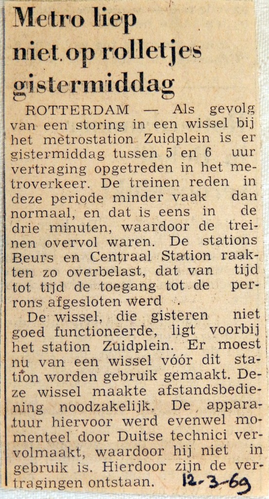 19690312 Metro liep niet op rolletjes