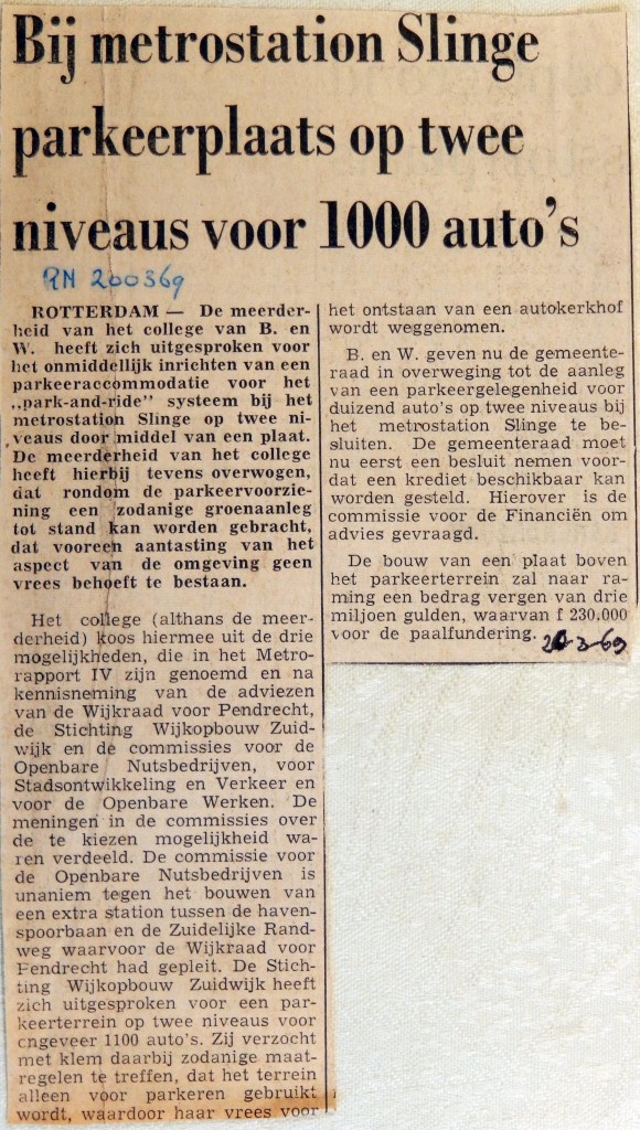 19690326 Parkeerplaats Slinge voor 1000 auto's (RN)