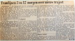 19690331 Tramlijnen 2 en 12 over nieuw traject