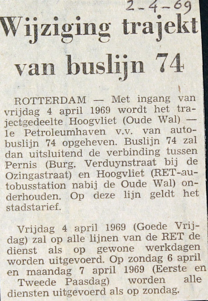 19690402 Wijziging lijn 74.