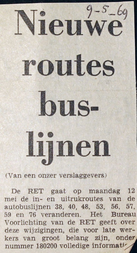 19690509 Nieuwe routes buslijnen.