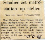 19690517 Scholier zet metrostation op stelten