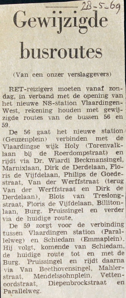 19690528 Gewijzigde busroutes.