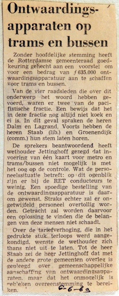 19690606 ontwaardingsapparaten op trams en bussen