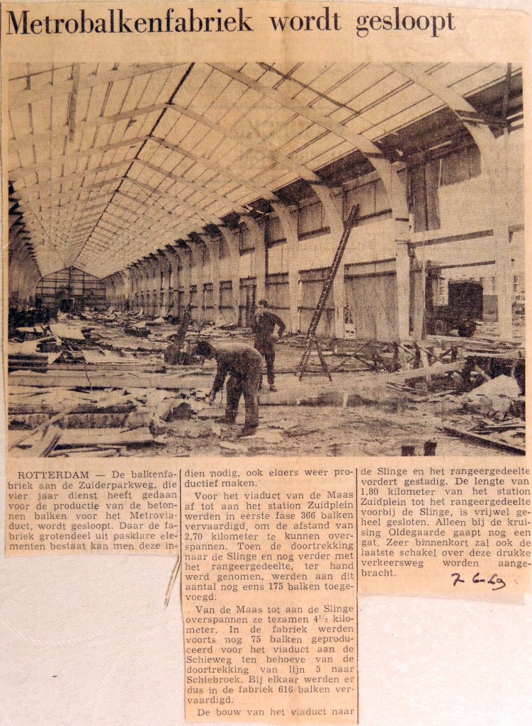 19690607 Metrobalkenfabriek wordt gesloopt